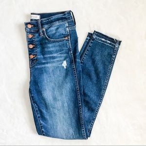 Madewell 10” High-Rise Skinny Jeans w/ Button Fly
